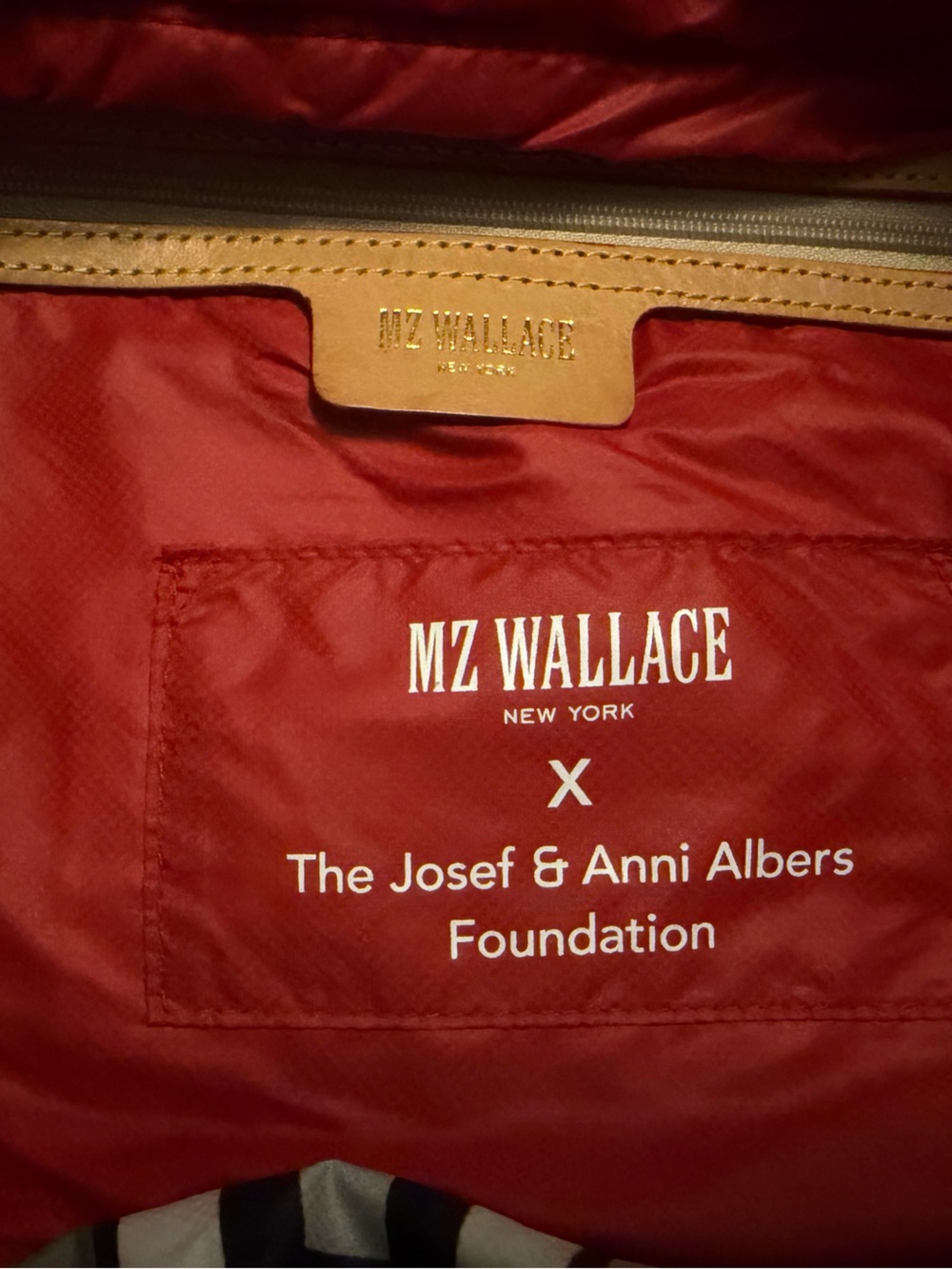 MZ Wallace Black Quilted Metro Tote with White Graphic Pattern- Small - Picture 3 of 5